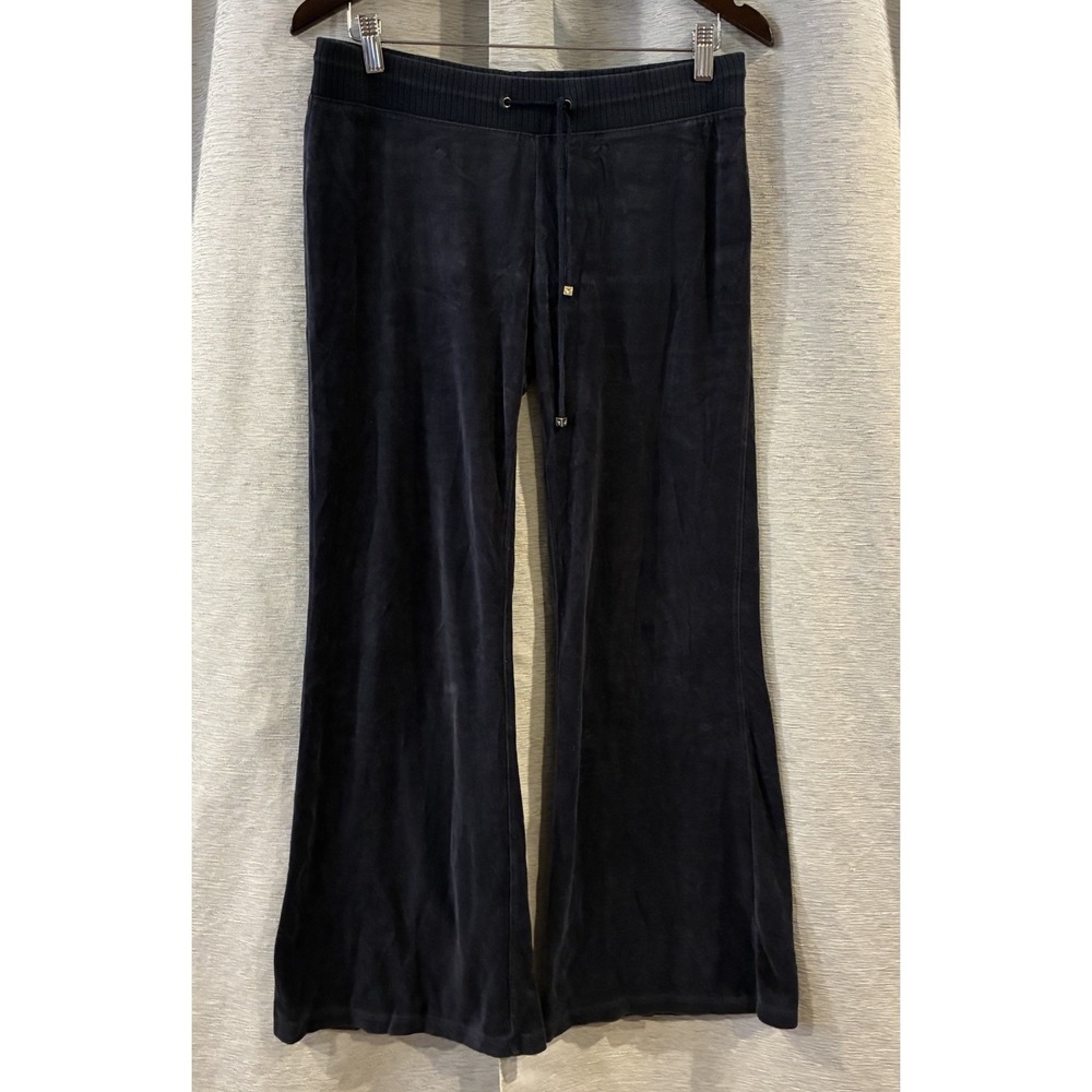 Victoria's Secret Plush Lush Pants Y2K Velour Wide Leg Cozy Lounge Medium Blue